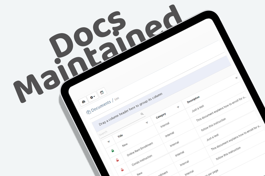 Docs Maintained system for Property management software