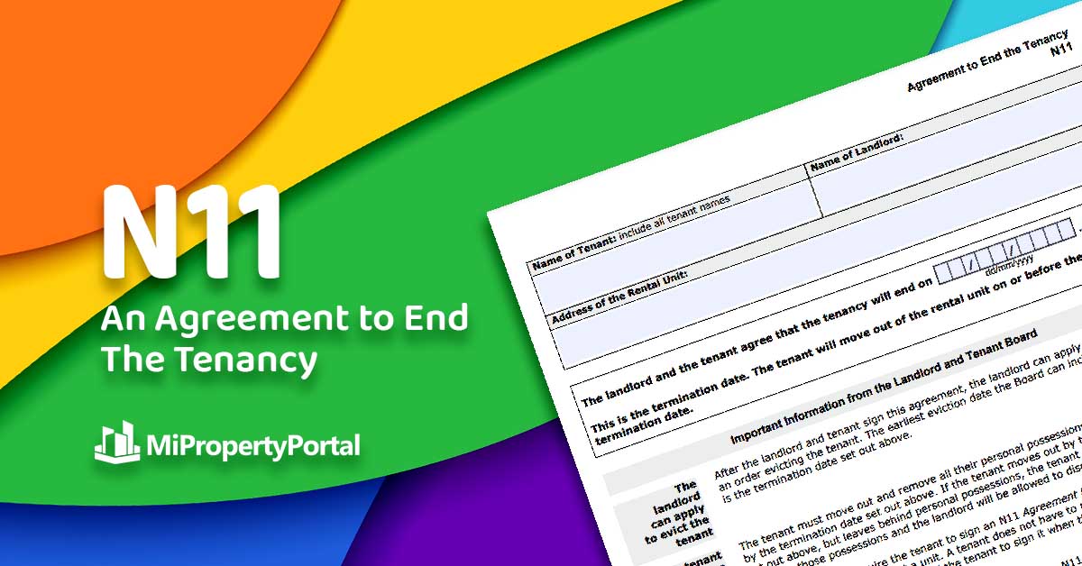 N11 Form – An Agreement To End The Tenancy