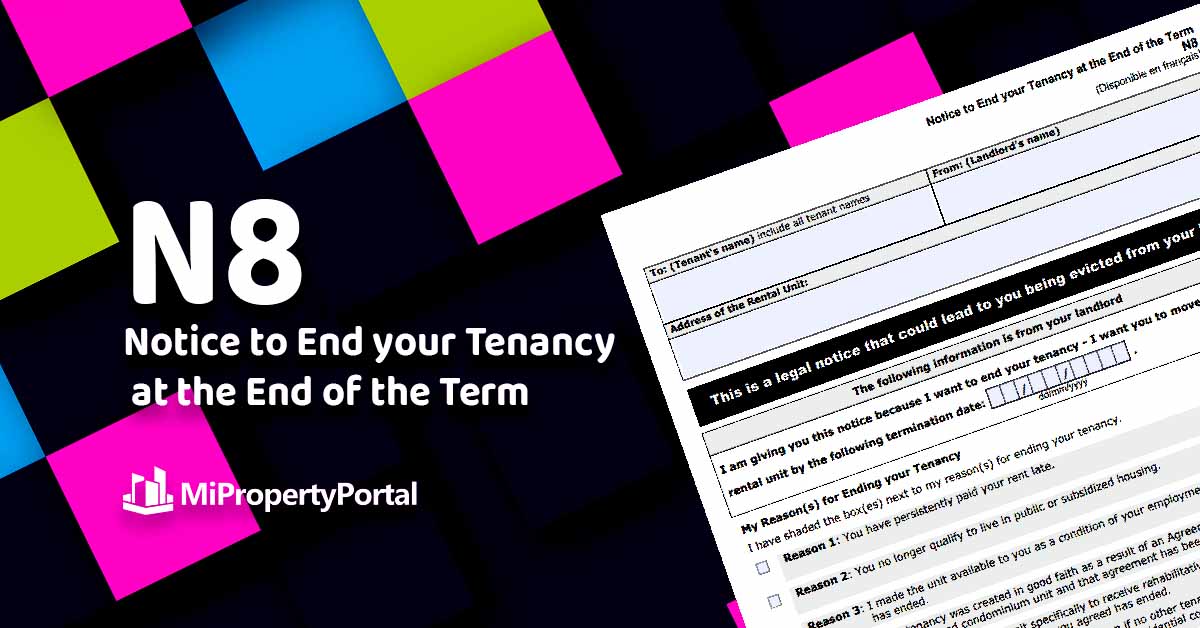 N8 Form – Notice to End your Tenancy at the End of the Term